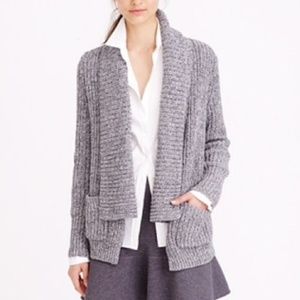 J.Crew Marled Rib-Stitch Open Cardigan Sweater XS